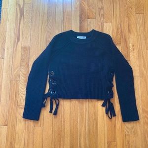 Seven sisters waffle knit sweater